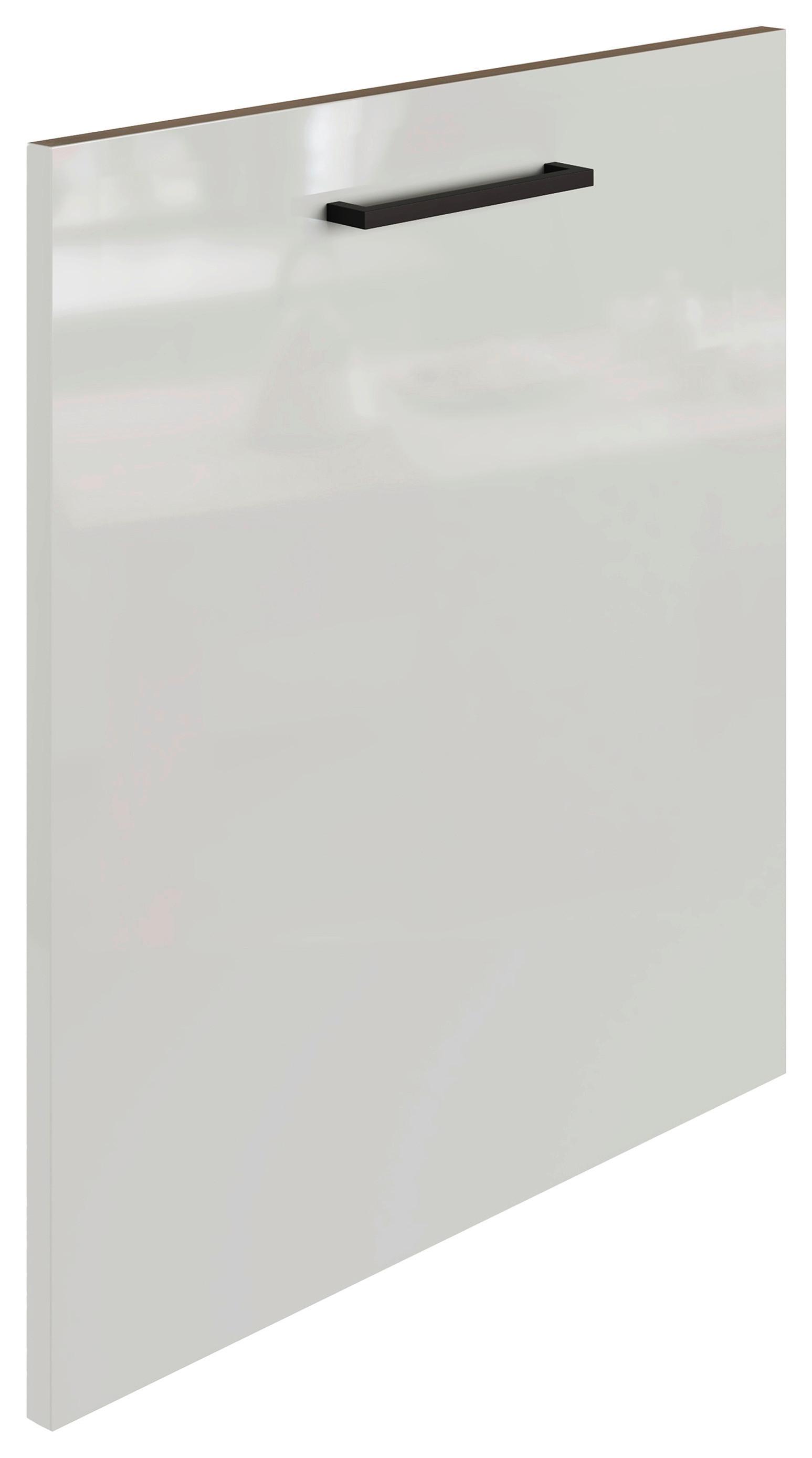 Geschirrspülerblende in Lichtgrau glänzend - Grau, MODERN, Holzwerkstoff (59,4/68,2cm) - FlexWell