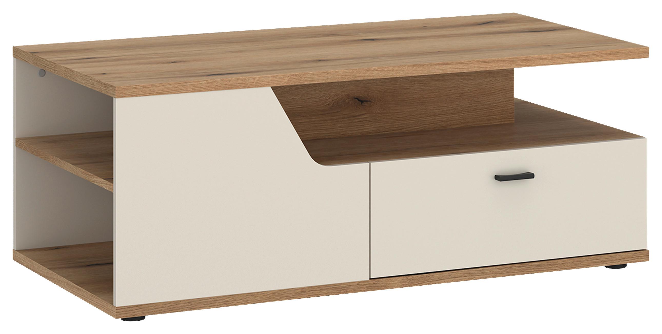 Stolić Cut Out - kašmir/boje hrasta, Moderno, drvni materijal/metal (110/44,5/65cm) - Premium Living