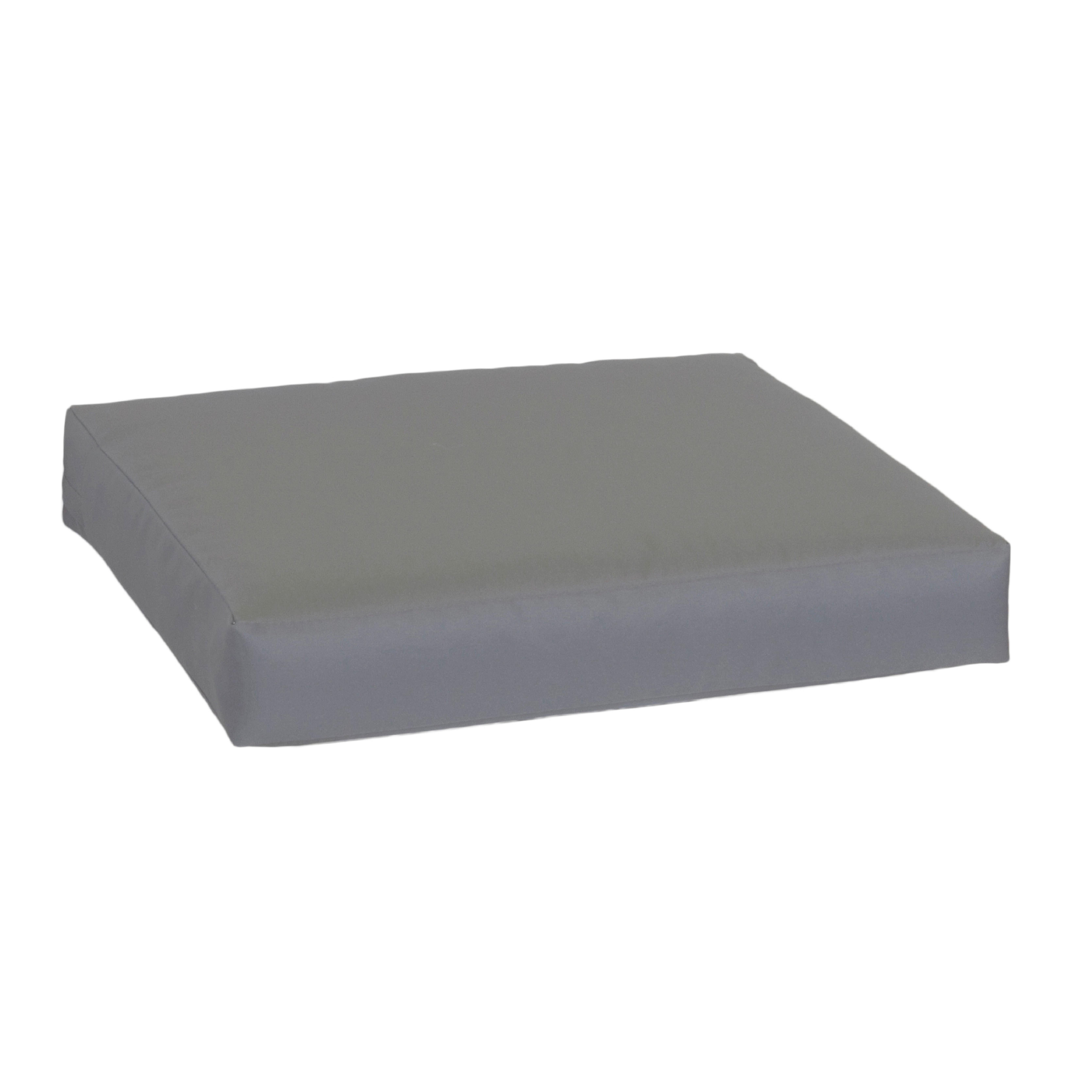 Loungesitzkissen m. Zip ca. 80x80 cm Anthrazit - Anthrazit, Basics, Textil (80/80/8cm) - Gardenson