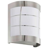 Aussenwandleuchte 75236* Cerno 1 - Weiss/Edelstahlfarben, Basics, Glas/Metall (13,5cm) - Eglo