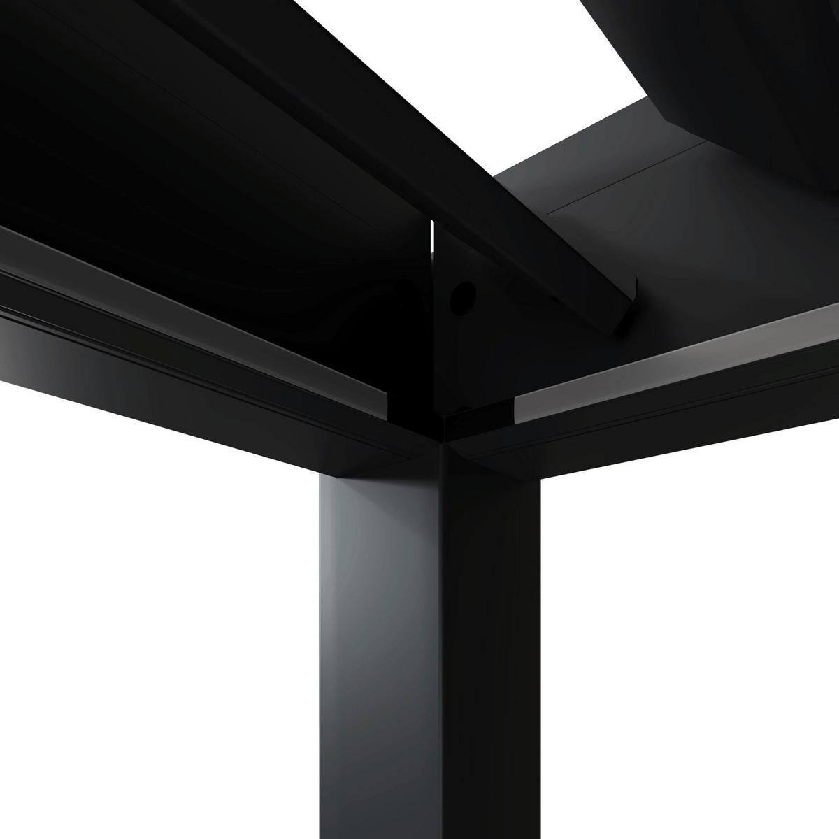 PERGOLA DELUXE PLUS 4X4M ANTHRAZIT - Anthrazit, Basics, Metall (400/255/400cm) - Gardenson