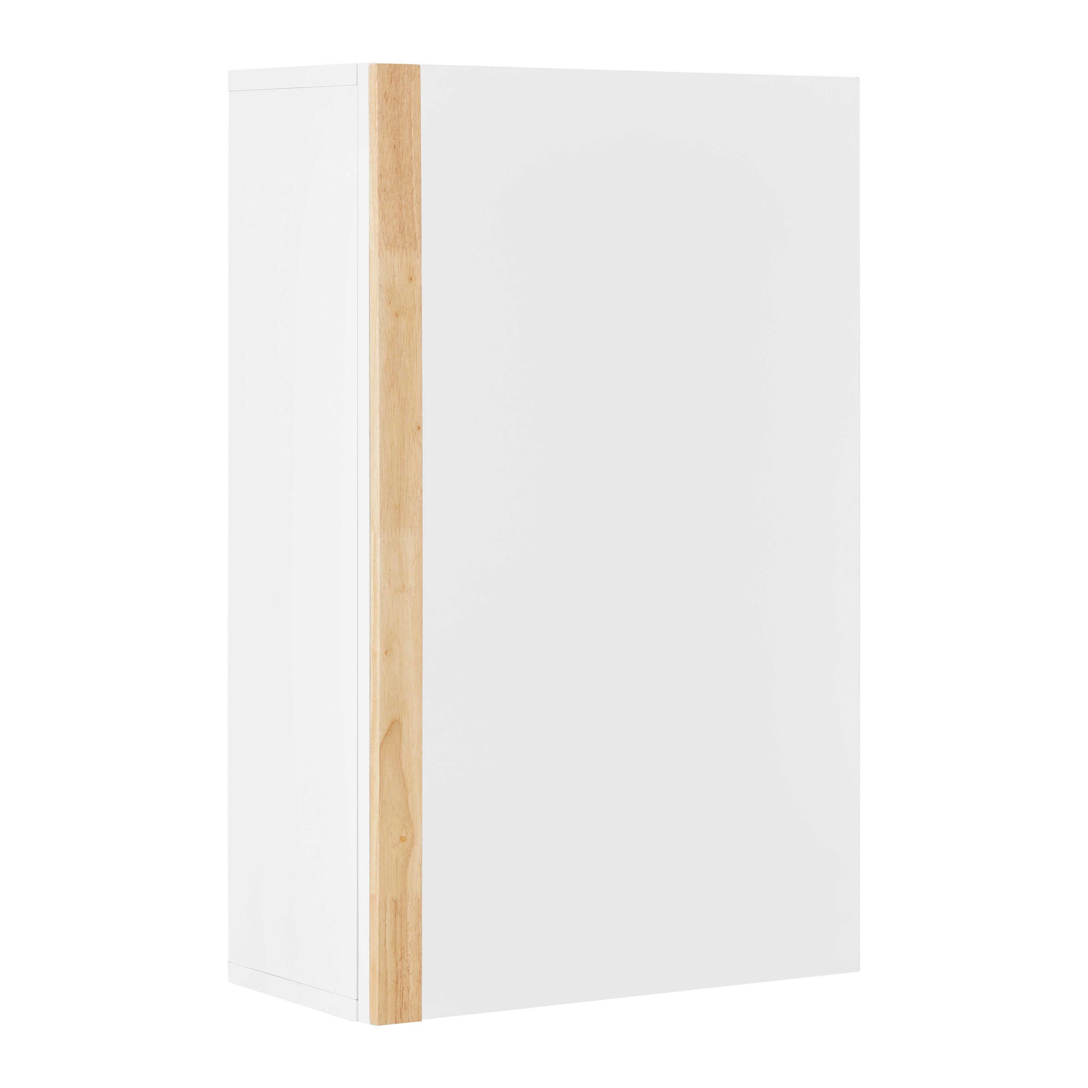 SZAFKA WISZĄCA RICO - kolor naturalny/biały, Modern, drewno (42/66/20cm) - Bessagi Home