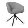 STOL MED ARMSTÖD AMINA - grå/svart, Modern, metall/textil (64/81/63cm) - Bessagi Home
