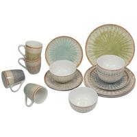 Kombiservice Soleil Multicolor, 16-teilig - Türkis/Grau, KONVENTIONELL, Keramik - Mömax