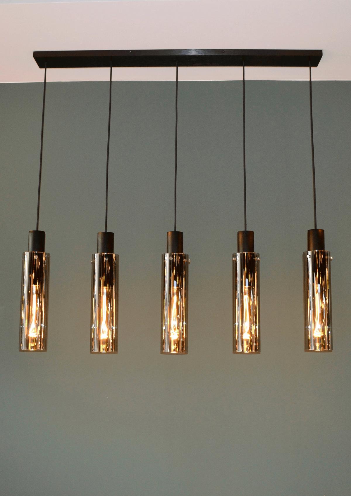 LAMPA WISZĄCA 74404/05/65 ORLANDO - jasnoszary, Design, szkło (112/10/172cm) - Lucide