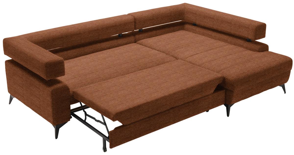 Kutna Garnitura Rosalie - konjak/crna, Konvencionalno, tekstil/metal (265/184cm) - Modern Living