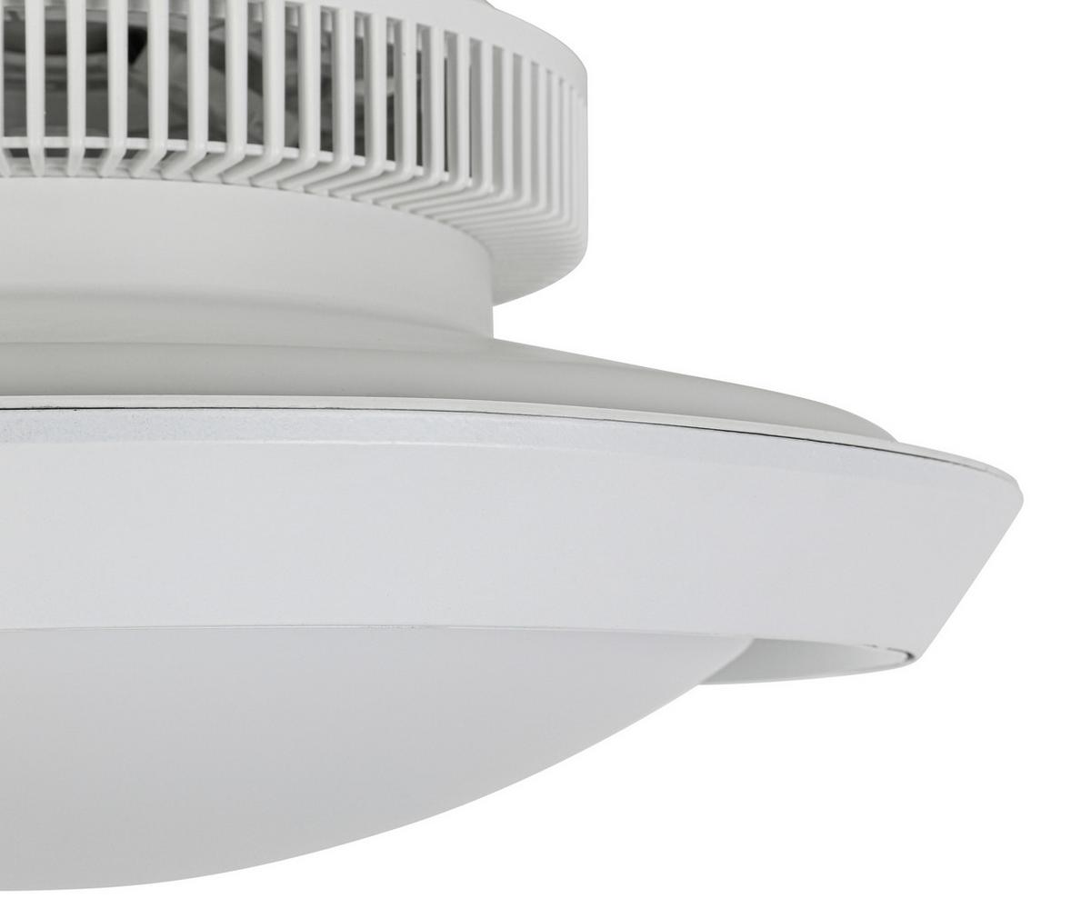 Ventilator de plafon Kurto - alb/culoare crom, Modern, plastic (42/18cm) - Mömax