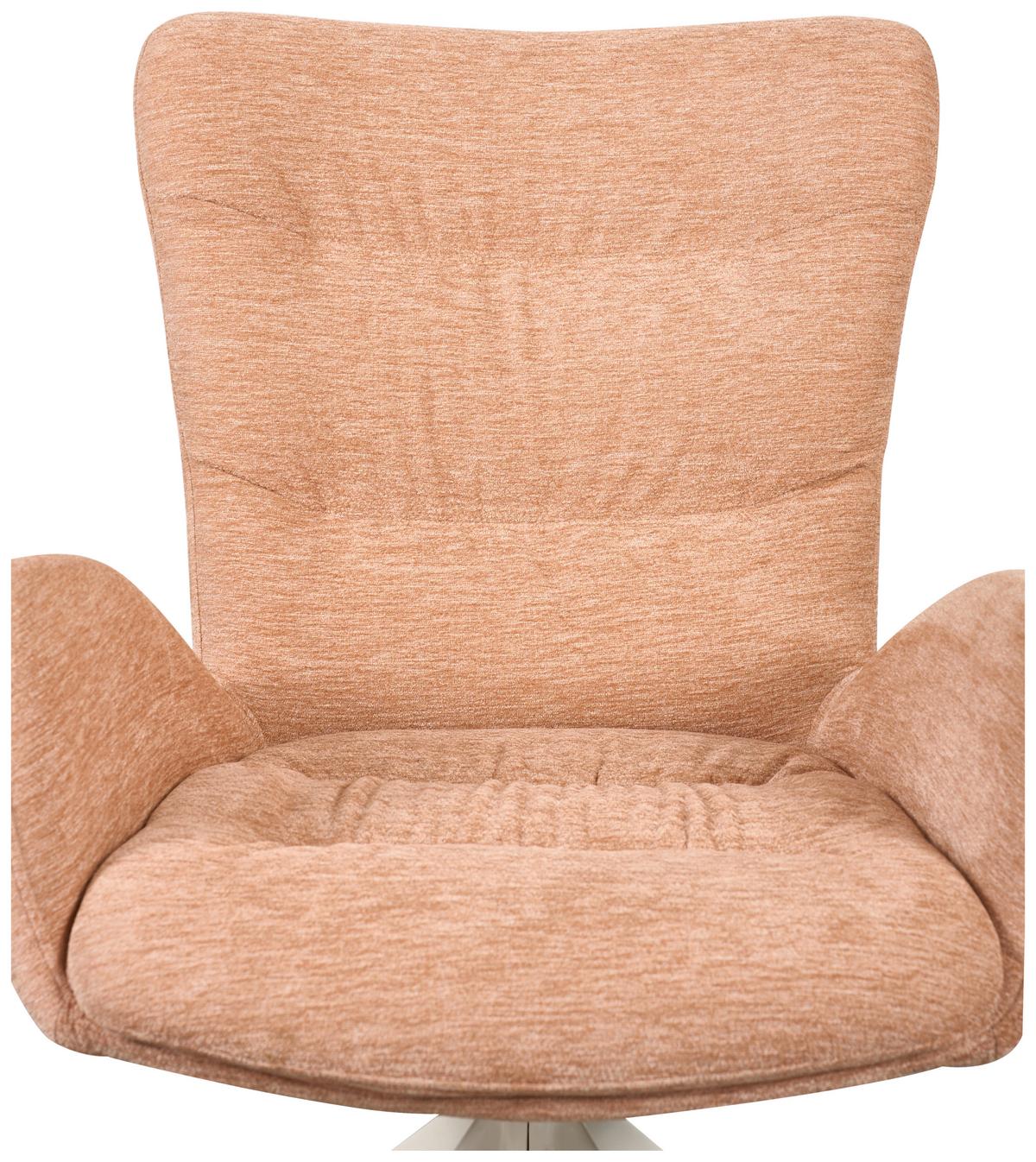 Armlehnstuhl Stella Rosa/beige - Beige/Rosa, Design, Textil/Metall (58/91/66cm) - Mömax