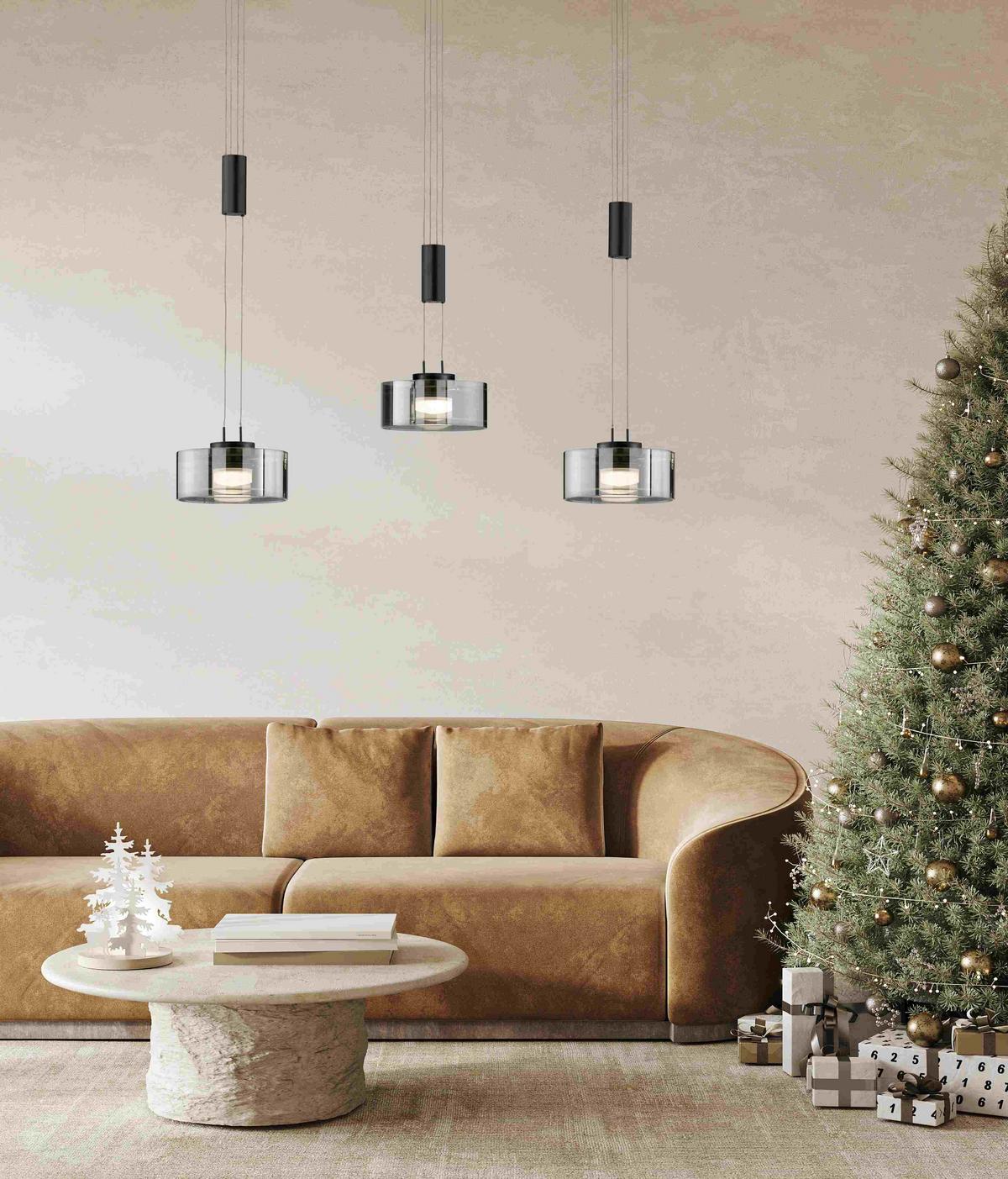 LAMPA WISZĄCA LED 61096 LAVIN - Design, metal/szkło (100/20/160cm) - Fischer & Honsel