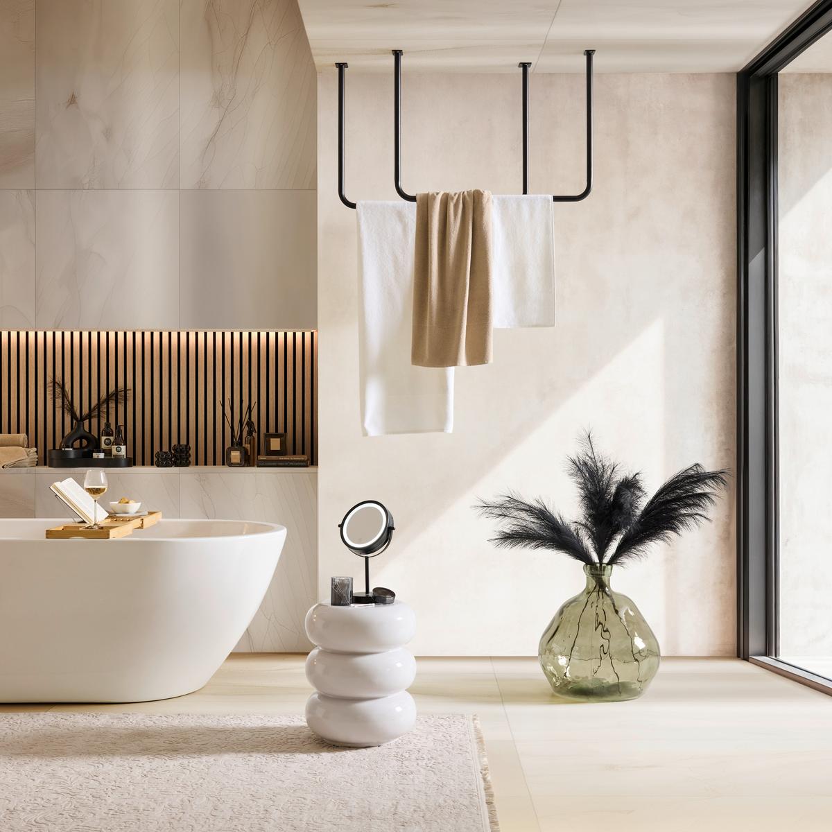 Ručnik Za Tuširanje Olivia - bijela, Konvencionalno, tekstil (70/140cm) - Premium Living