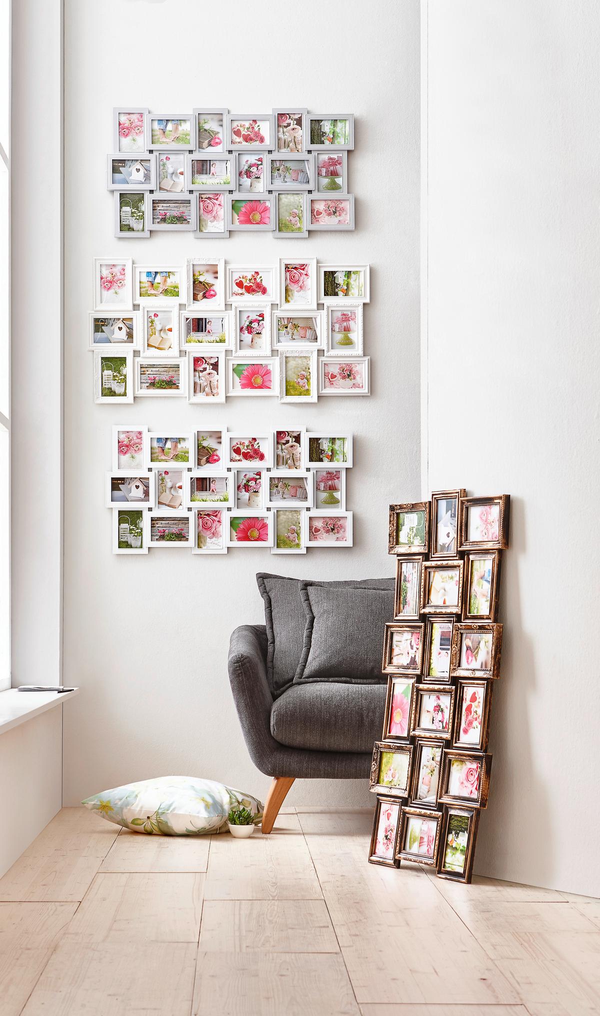 RAMKA NA ZDJĘCIA KOLAŻ 639411 - biały, Lifestyle, tworzywo sztuczne (90/47/2,5cm)