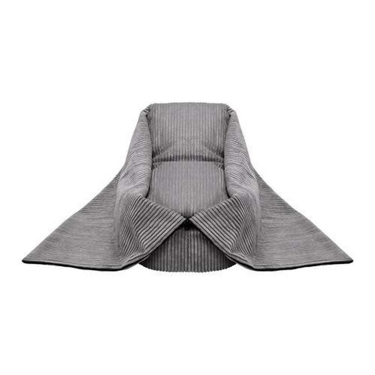 Sitzsack Capri Dunkelgrau Cord - Dunkelgrau, MODERN, Textil (45/50/80cm) - Bessagi Kids