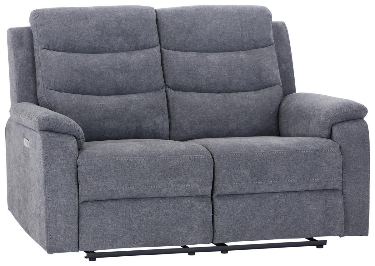 Dvosjed Sofa Manchester - siva/crna, Konvencionalno, tekstil/plastika (153/102/93cm) - Mömax