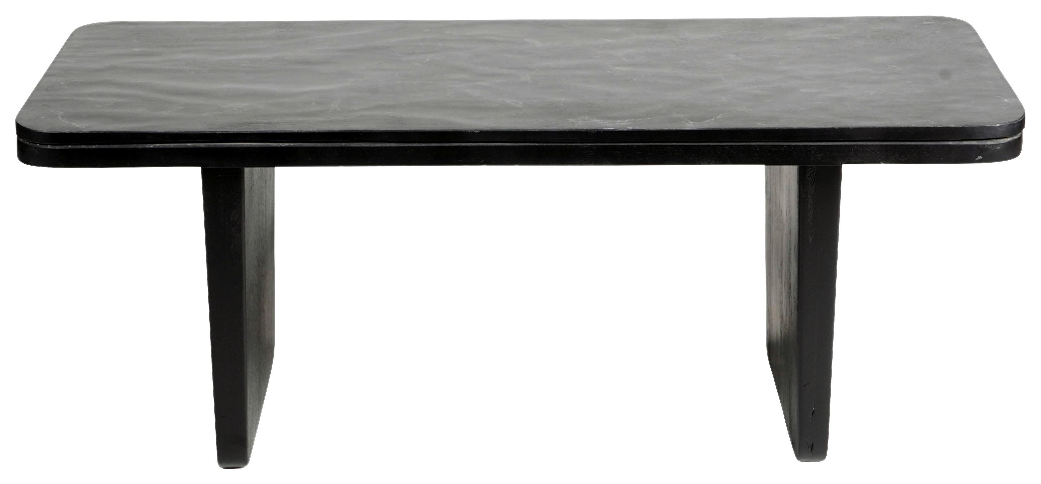 Couchtisch Leon Schwarz Mangoholz - Schwarz, MODERN, Holz/Stein (110/55/40cm) - Premium Living