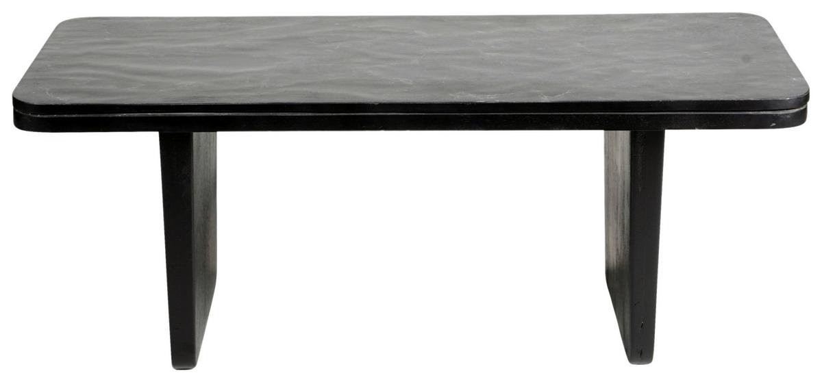 Couchtisch Leon Schwarz Mangoholz - Schwarz, MODERN, Holz/Stein (110/55/40cm) - Premium Living