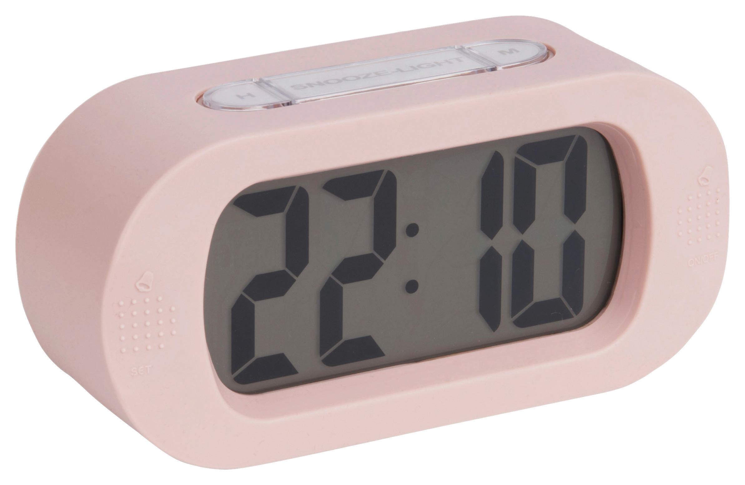 BUDZIK KA5753PI - jaskrawy róż, Basics, tworzywo sztuczne (14/7/5cm) - Karlsson