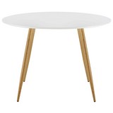 Esstisch John Ø ca. 110 cm - Weiß, MODERN, Holzwerkstoff/Metall (110/76cm) - Modern Living