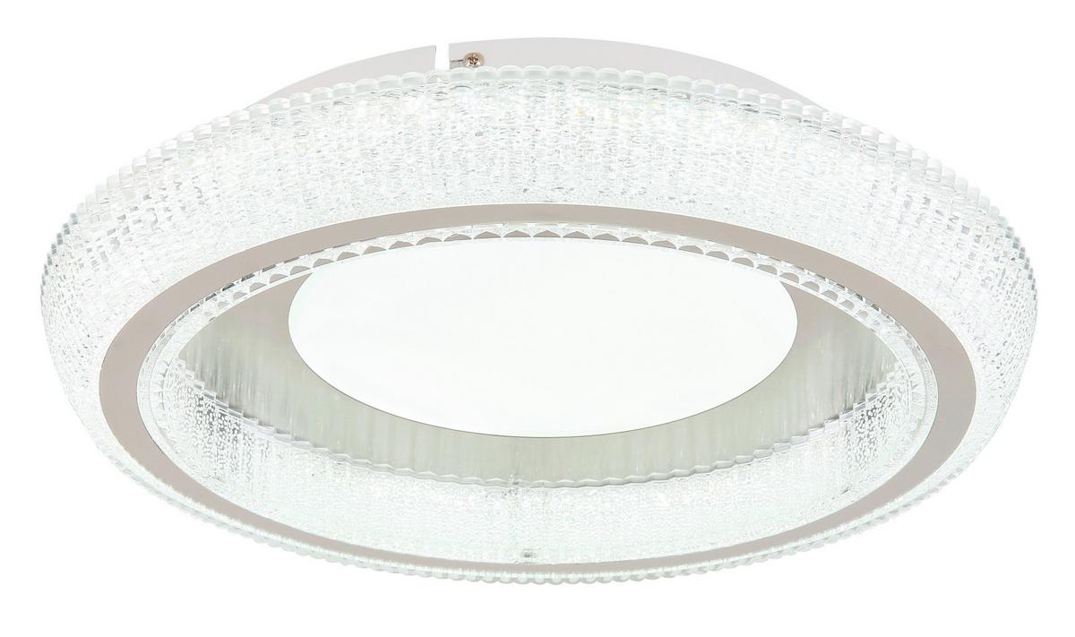 Led Mennyezeti Lámpa 48375-36 - opál/nikkelszínű, Design, műanyag/fém (40/8,5cm) - Globo