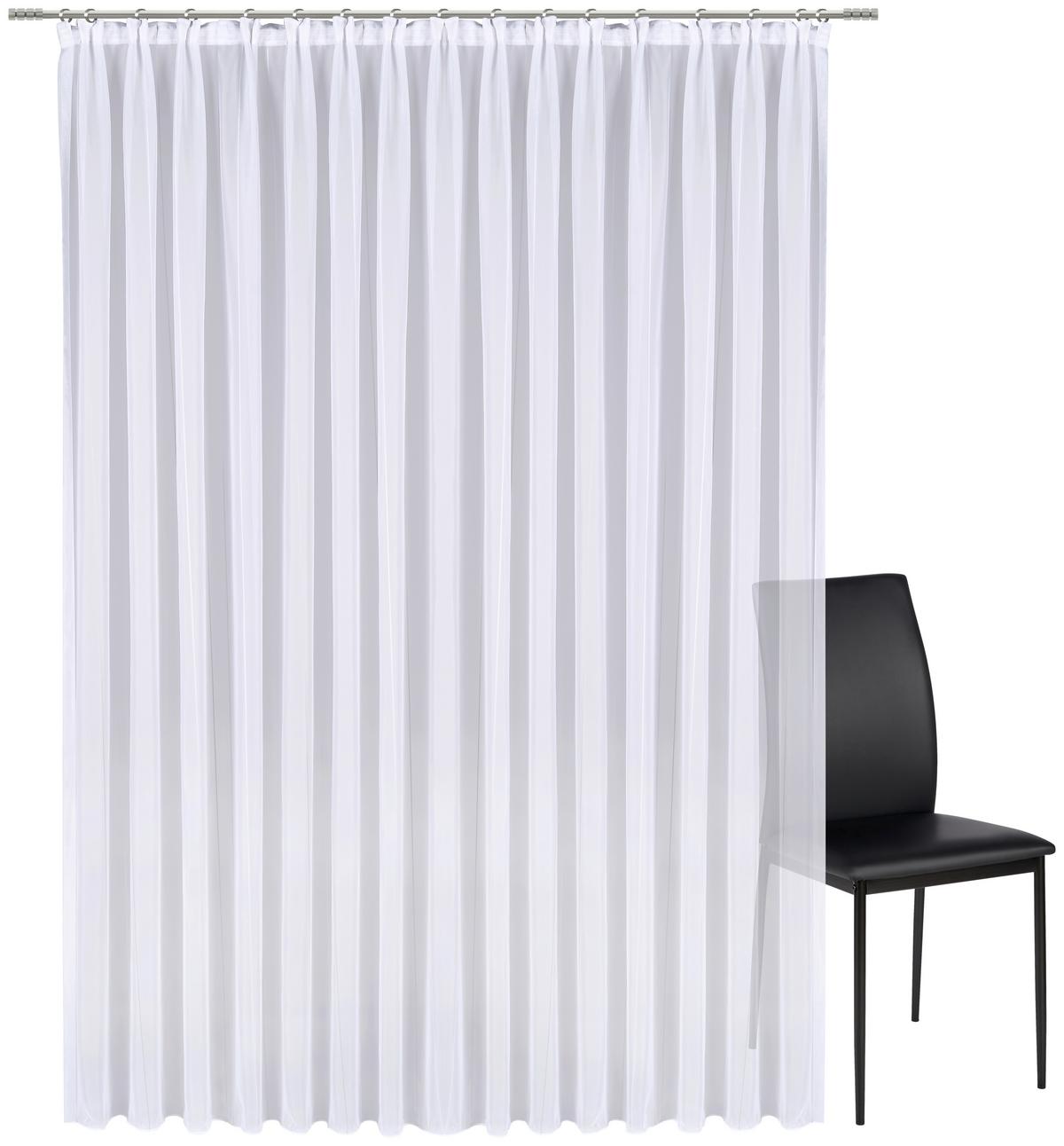 FIRANA GOTOWA LISTRAS - biały/szary, Basics, tkanina (450/245cm) - Esposa