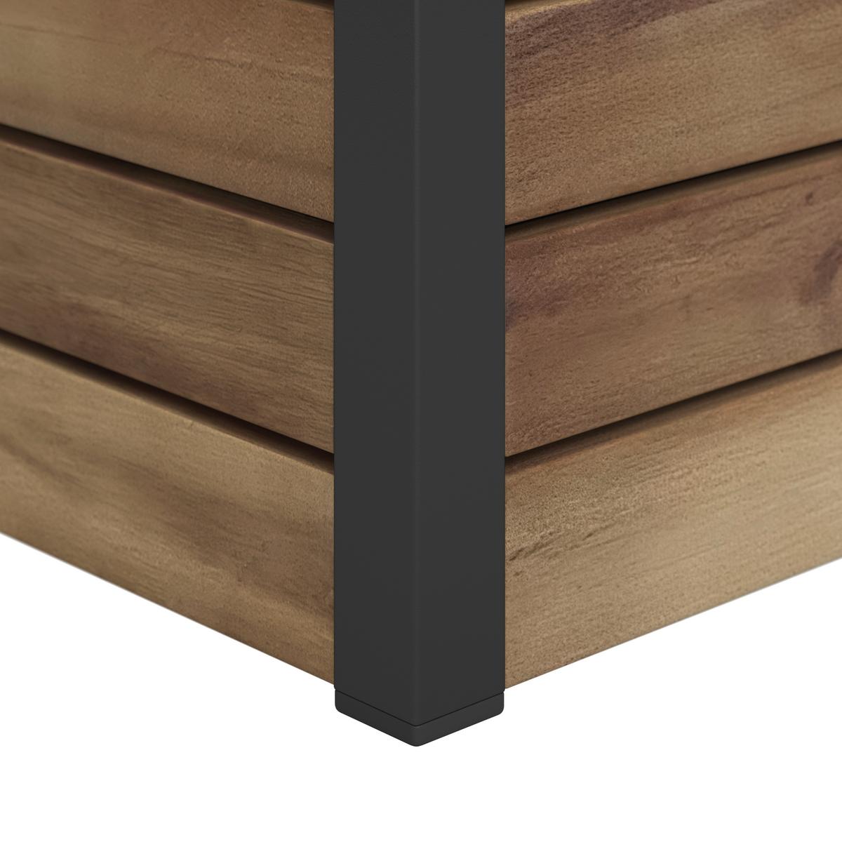 Hochbeet Marlo Echtholz massiv - Akaziefarben, MODERN, Holz/Kunststoff (32/34/32cm) - Bessagi Garden