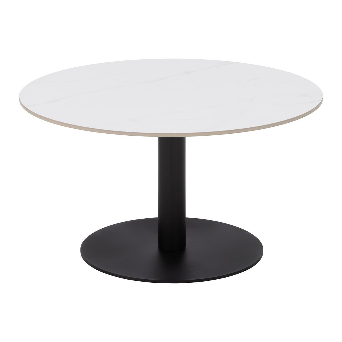 Stolić Bursa - bijela/crna, Moderno, metal/keramika (80/80/45cm) - Premium Living
