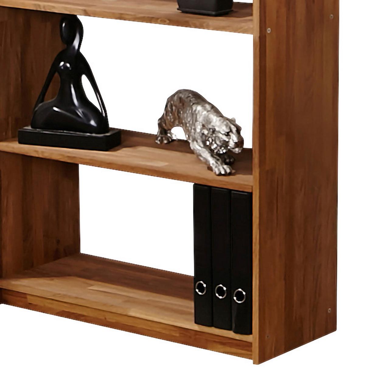 Regal Simon, Hrast, Masivno - barve hrasta, Natur, les (80/145/31cm) - MID.YOU