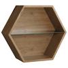 Wandregal Edge Eiche Artisan - Eiche Artisan, MODERN, Glas/Holzwerkstoff (51/44/19cm) - Mömax