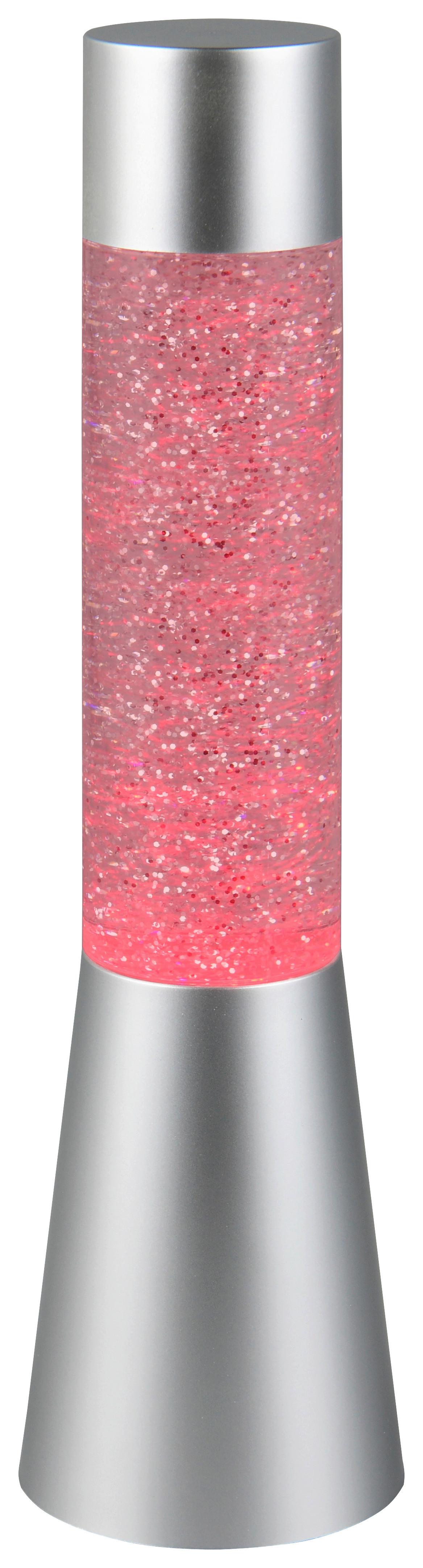 GLITTERLAMPA GERTRUDE - silver, Klassisk, metall/plast (9/33cm) - Mömax