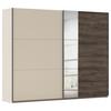 Ormar S Kliznim Vratima Sajo - hrast tamni/prozirno, Trend, drvni materijal/metal (218/210/59cm) - Premium Living