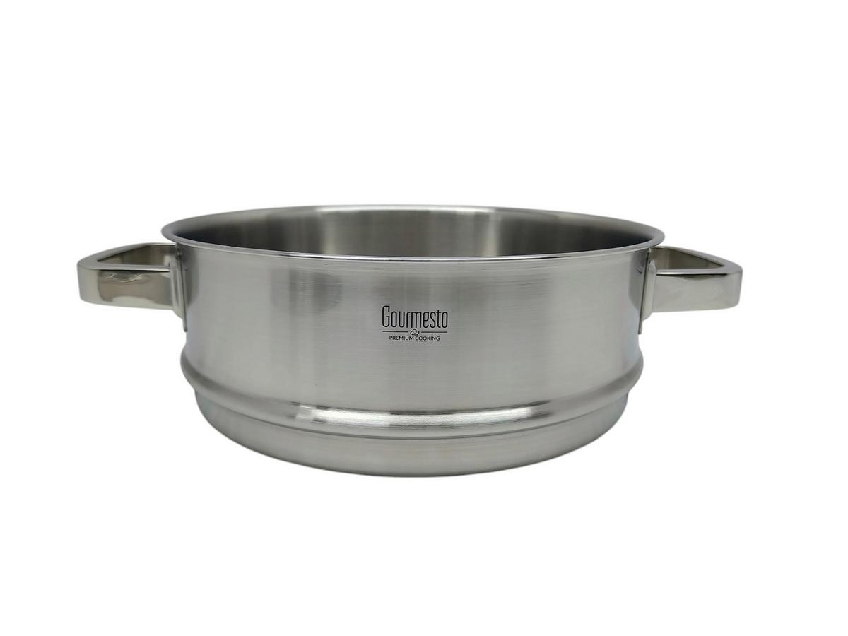 Dampfeinsatz Silver Line Edelstahlfarben Ø ca. 24cm - Edelstahlfarben, KONVENTIONELL, Metall (24/9cm) - Gourmesto