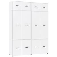 Kleiderschrank Kivo Weiß - Schwarz/Weiß, Basics, Holzwerkstoff/Kunststoff (180/239,40/52,1cm) - Based