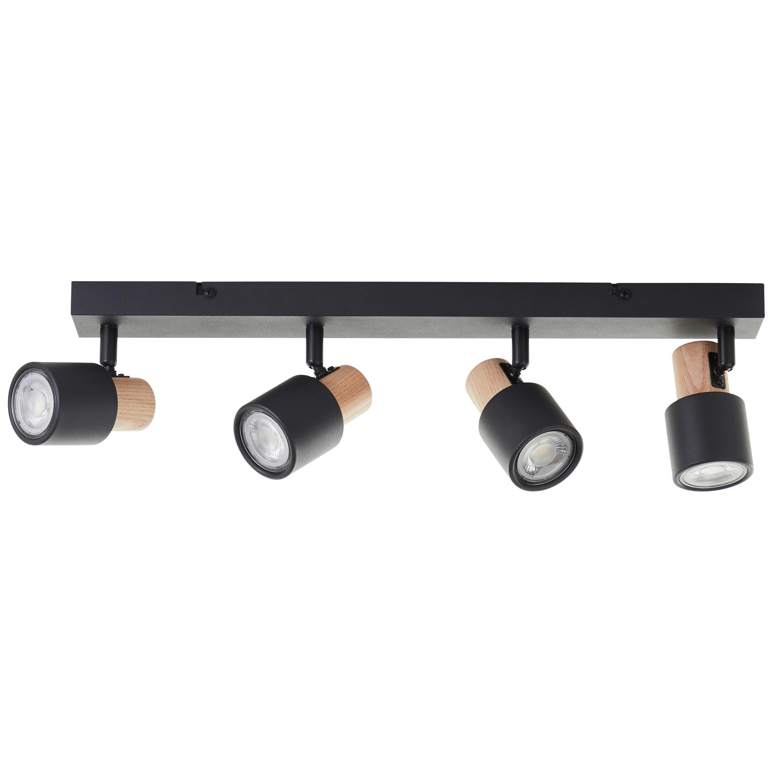 Strahler Pini BA4 Schwarz/Holz max. 10 Watt - Basics, Holz/Metall (58,3/14,5/6cm) - Brilliant