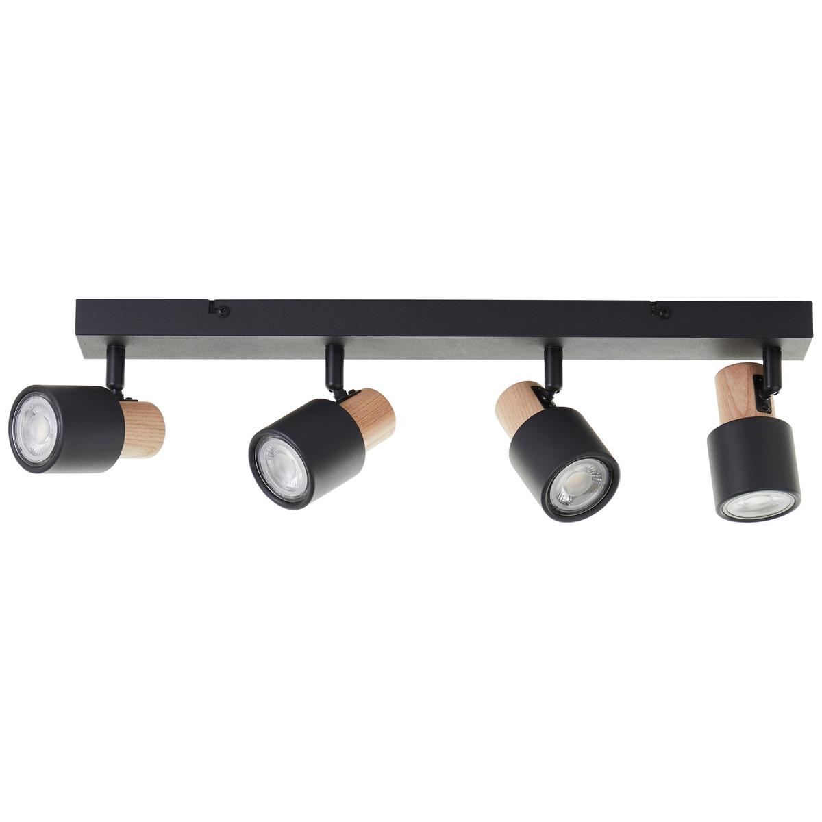 Strahler Pini BA4 Schwarz/Holz max. 10 Watt - Basics, Holz/Metall (58,3/14,5/6cm) - Brilliant