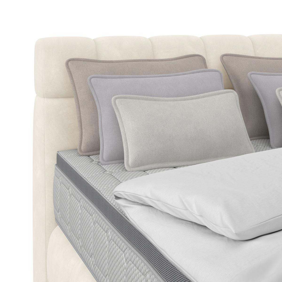 Boxspring Krevet Nobu - crna/boje šampanjca, Trend, drvo/tekstil (140/200cm) - Premium Living