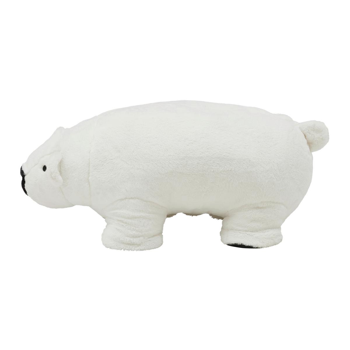 Kinderhocker Knut Eisbär Weiß - Schwarz/Weiß, ROMANTIK / LANDHAUS, Holzwerkstoff/Textil (70/35/35cm) - Premium Living