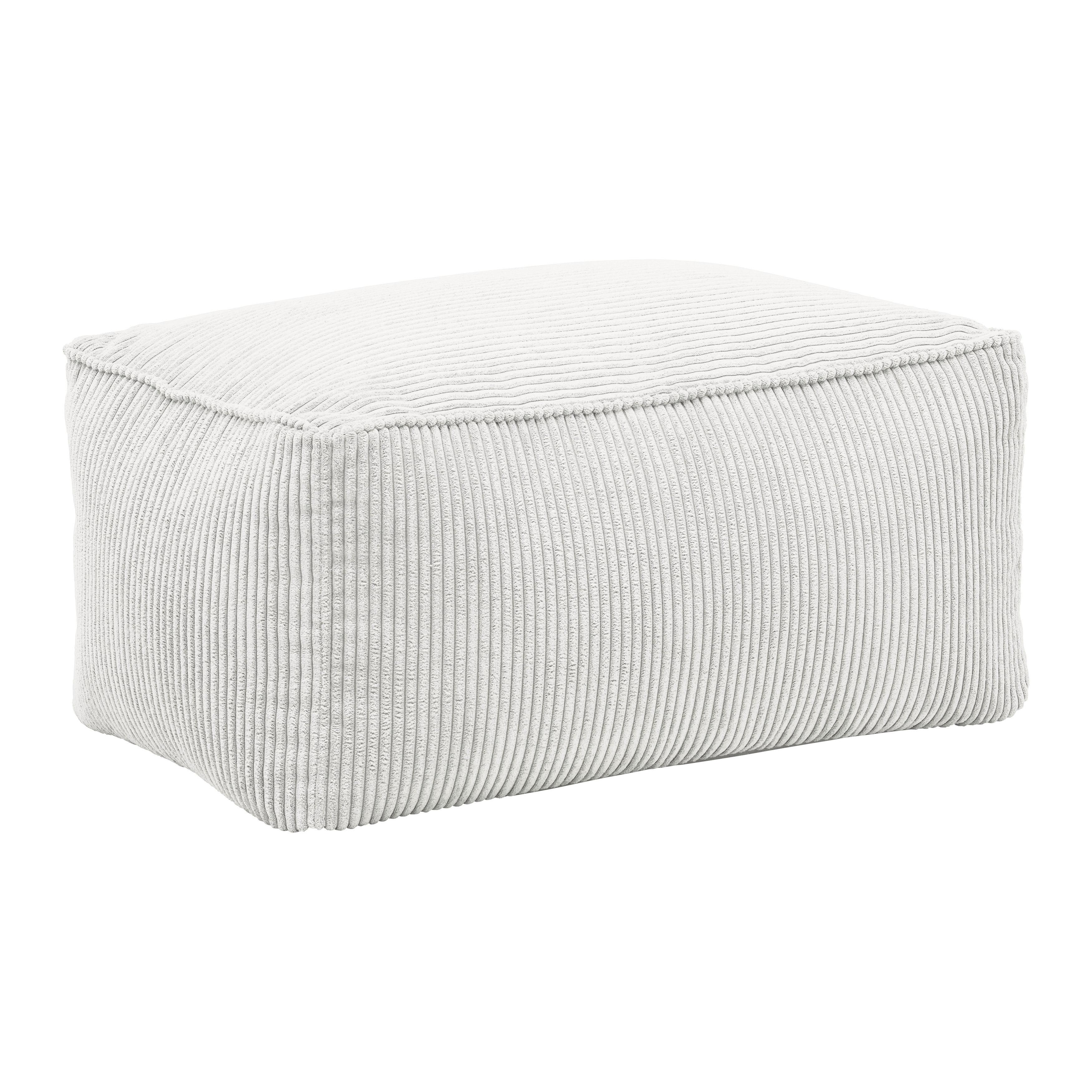 Hocker Caroline Weiß - Weiß, MODERN, Textil (80/38/50cm) - Mömax
