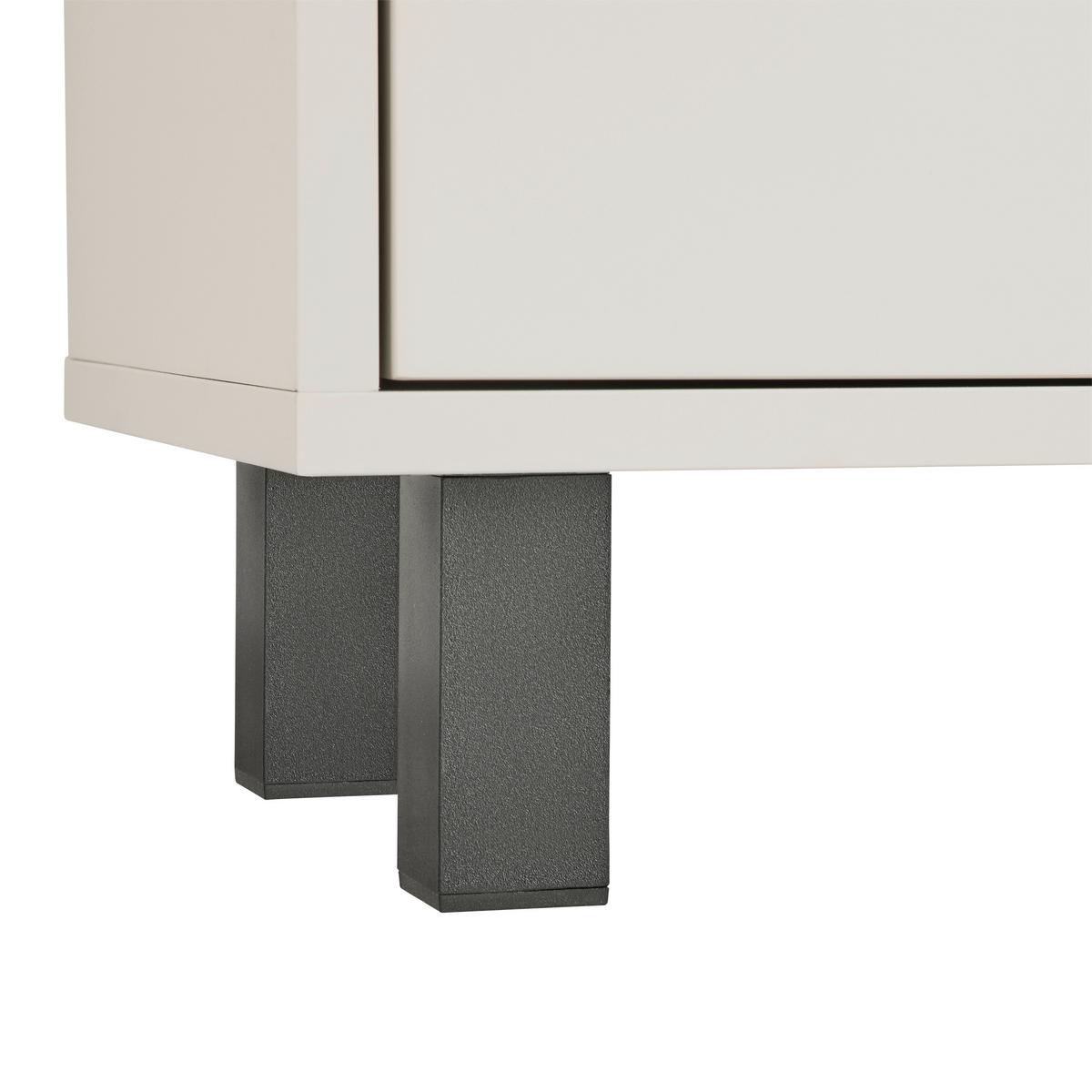 Hochschrank Sophia Kaschmir - Kaschmir/Schwarz, MODERN, Holzwerkstoff (50/190/33cm) - Mömax