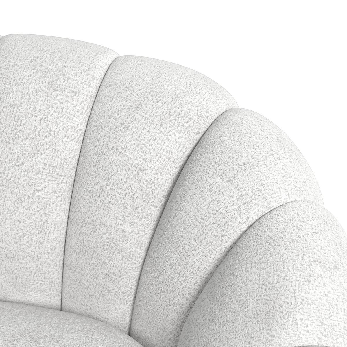 Sofa Lena Chenille Weiß - Weiß, MODERN, Holz/Textil (150/62/92cm)