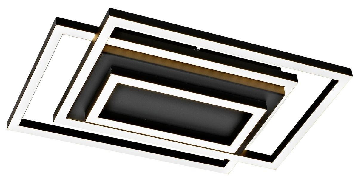 LAMPA SUFITOWA LED TRIPLE QUATTRO *SBN* - czarny, Trend, tworzywo sztuczne/metal (35/24/6cm) - Novel