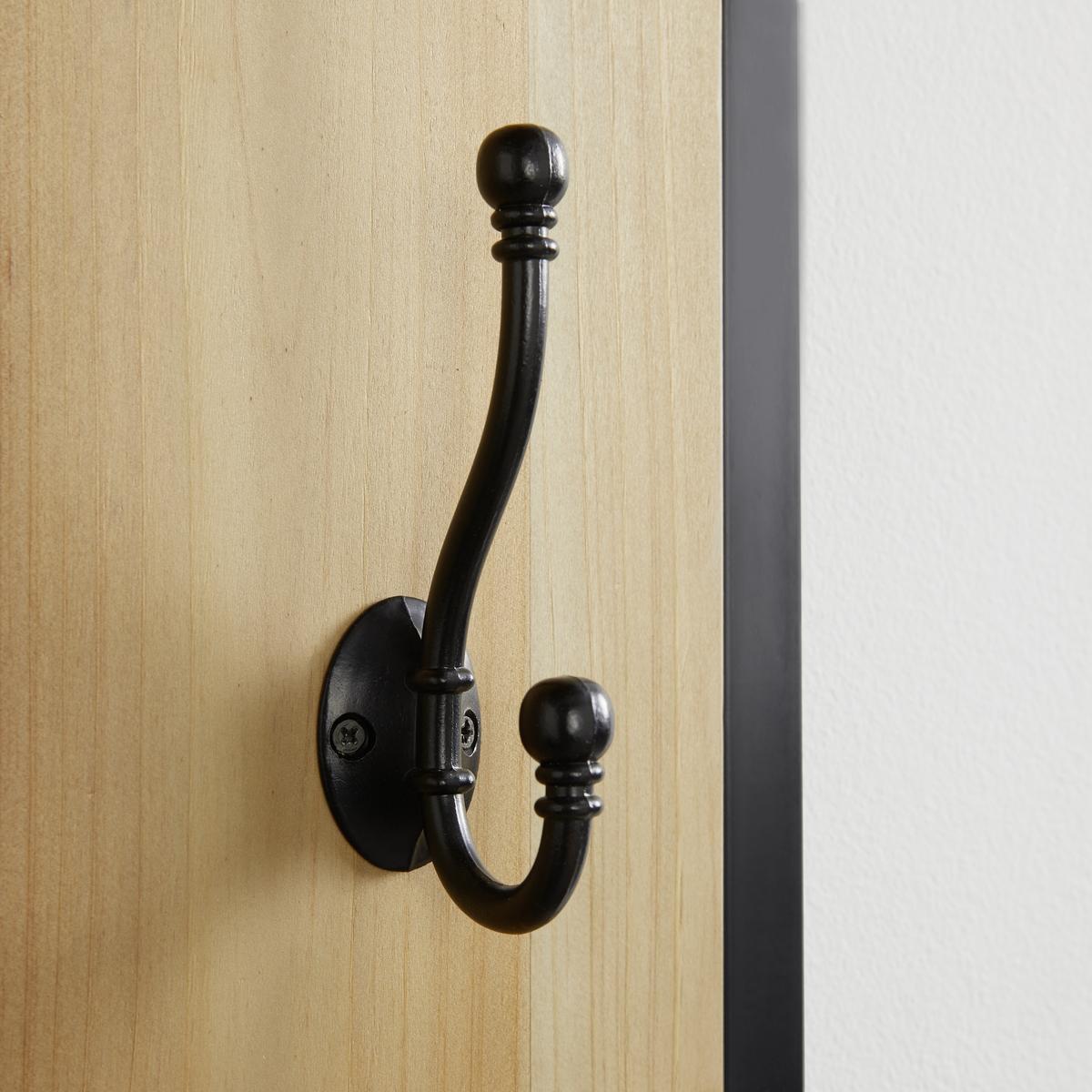 PANEL DO PRZEDPOKOJU VITTORIA - kolor naturalny/czarny, Modern, metal/drewno (40/170/27cm) - Bessagi Home