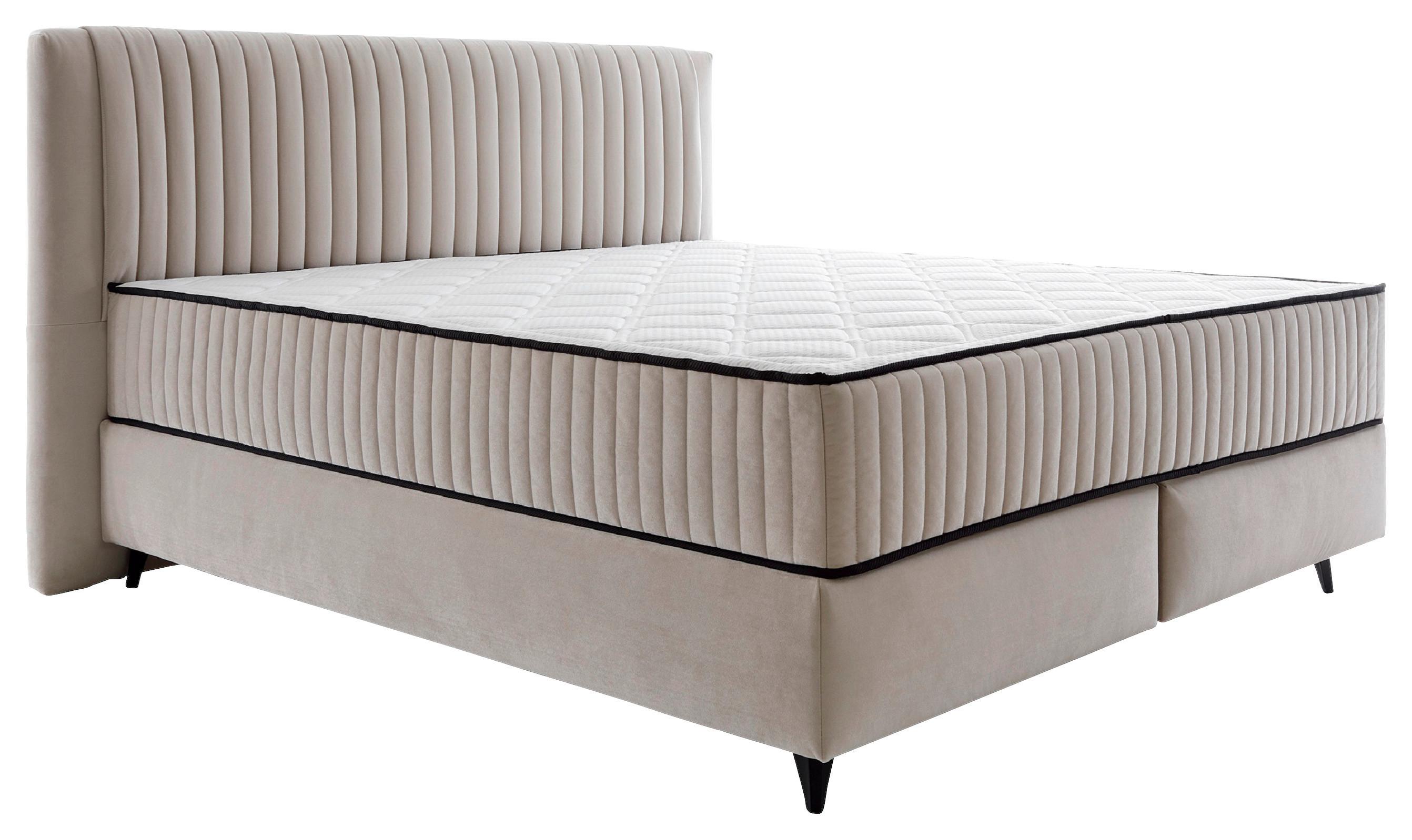 Box-ágy Dream - bézs, Modern, faalapú anyag/textil (160/200cm)