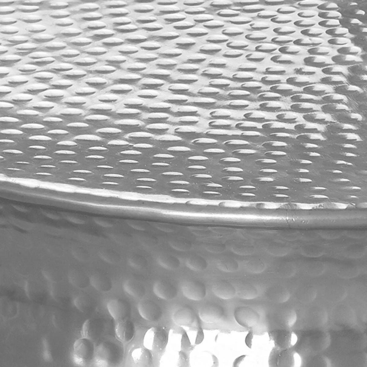 Klubska Miza Karam - srebrne barve, Trendi, kovina (60/60/30,5cm) - MID.YOU
