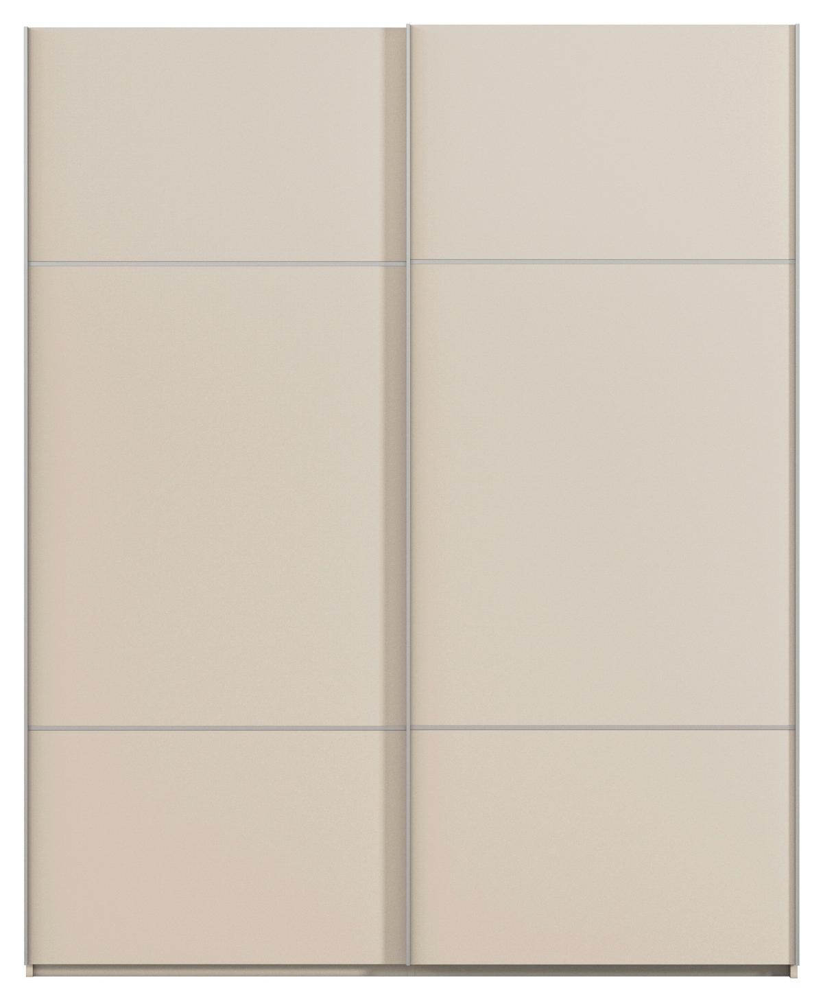 Omara Z Drsnimi Vrati Covalo, Barva Šampanjca - barve šampanjca/barve aluminija, Konvencionalno, kovina/leseni material (162/223/68cm) - Novel