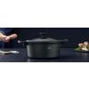 KOCHTOPF BLACK LINE - Klar/Schwarz, KONVENTIONELL, Glas/Kunststoff (28/12,8cm) - Gourmesto