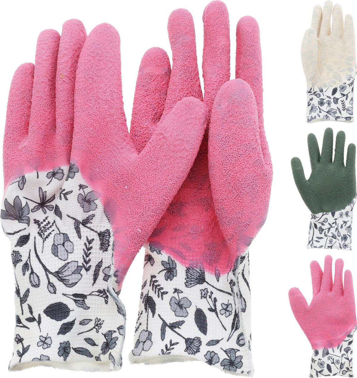 Kertészkesztyű Garden - pink/fekete, Basics, textil