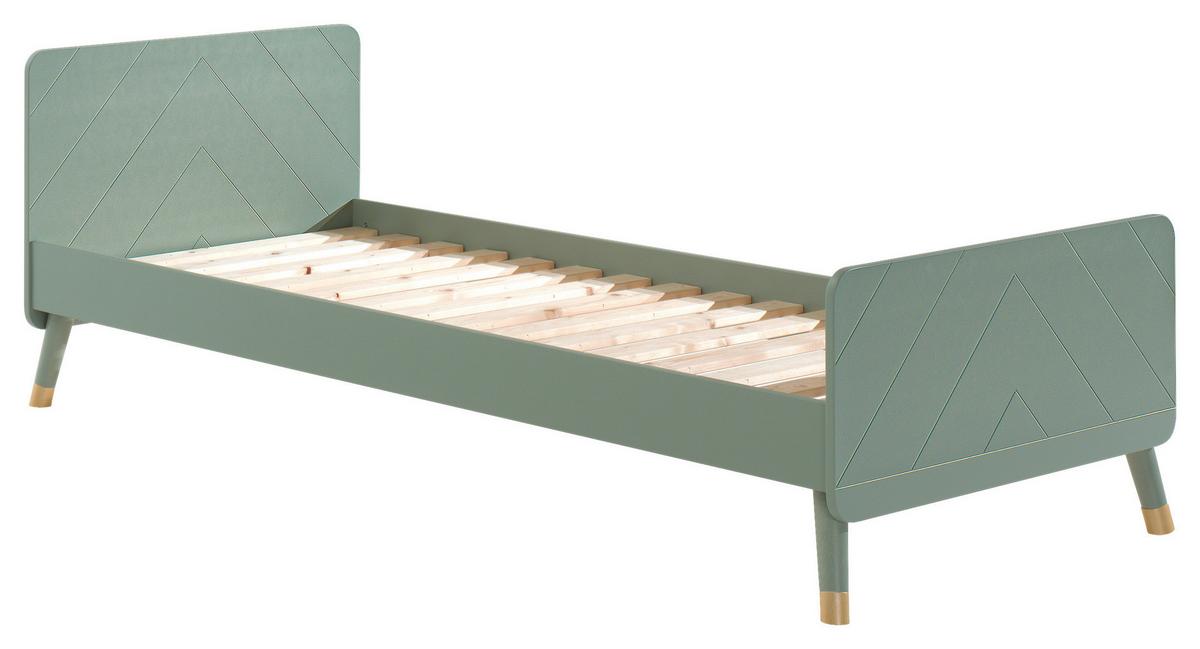 Bett mit Lattenrost 90x200 cm Billy Olivgrün - Olivgrün, KONVENTIONELL, Holzwerkstoff (90/200cm) - MID.YOU