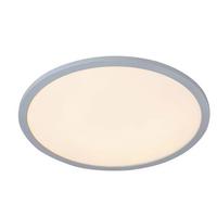 LAMPA SUFITOWA LED VENICE *SBB* - kolor srebrny/biały, Basics, tworzywo sztuczne/metal (40/6cm) - Boxxx