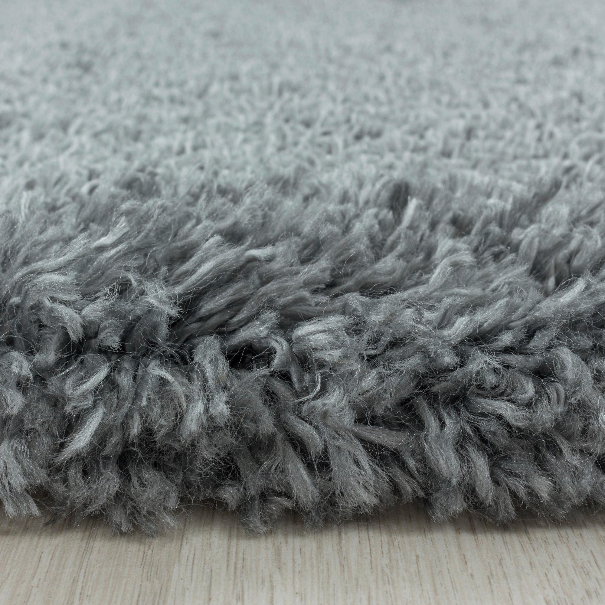 Preproga Z Visokim Florom Fluffy, Svetlo Siva, 80cm - svetlo siva, Basics, tekstil (80cm) - Novel