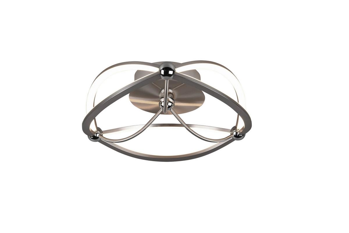 LED-Deckenleuchte Charivari Nickelfarben max. 20 Watt - Nickelfarben, Design, Metall (41/14cm) - Trio Leuchten