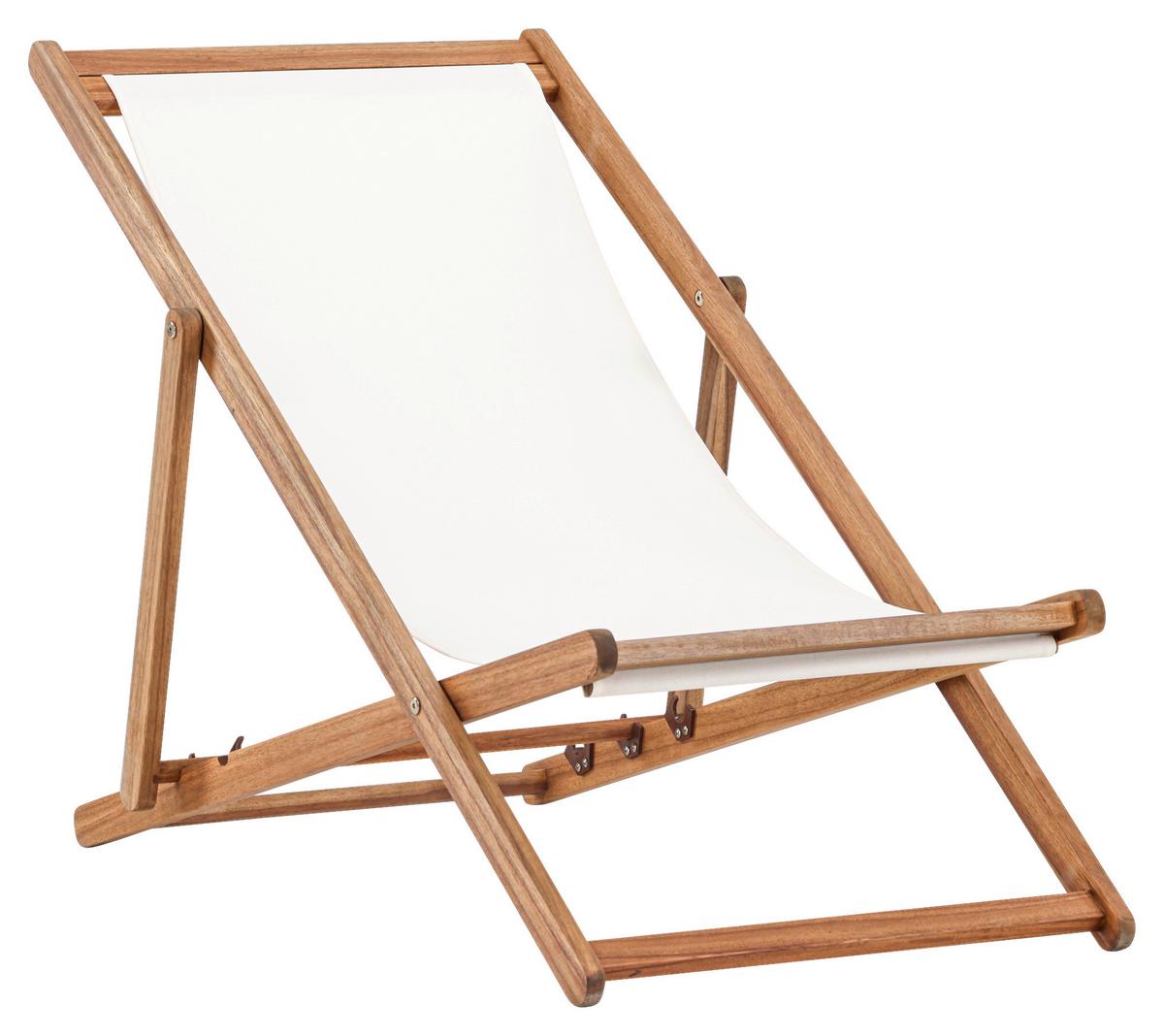 STRANDSTUHL PEACHY - Beige/Naturfarben, KONVENTIONELL, Holz/Textil (57/80/105cm) - Gardenson